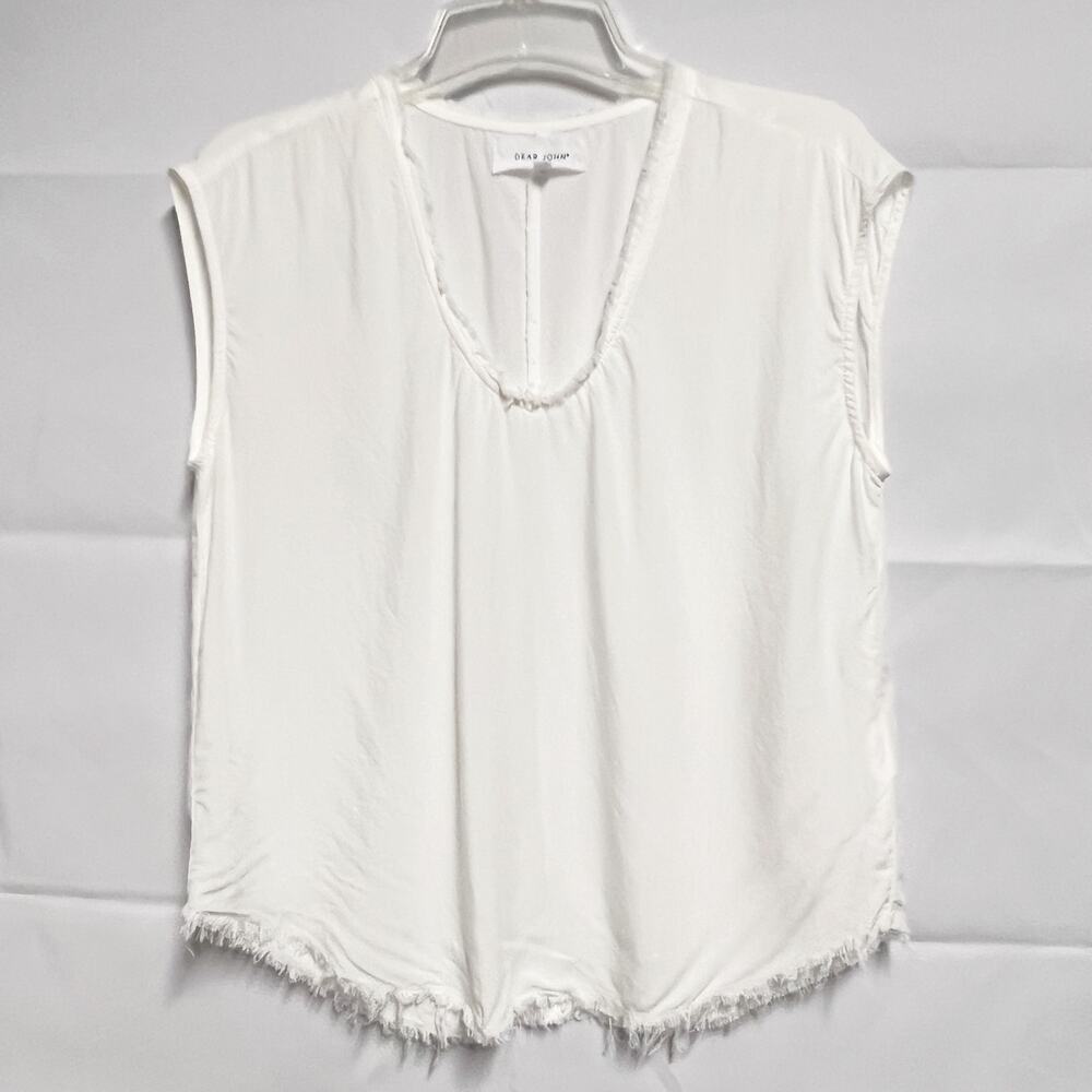 Dear John Top Womens XS Oversized Relaxed Capsule Lightweight Boho Peasant Beach